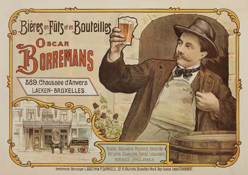 Bieres En Futs Et En Bouteilles, Oscar, Borremans, 389. Chaussee D’ Anvers, Laeken-Bruxelles., Bock Bavre Munich Bionde, Brune. Gueuze Diesl Louvain, Biereg Angiaise8, L. Bastin & P. Serneels