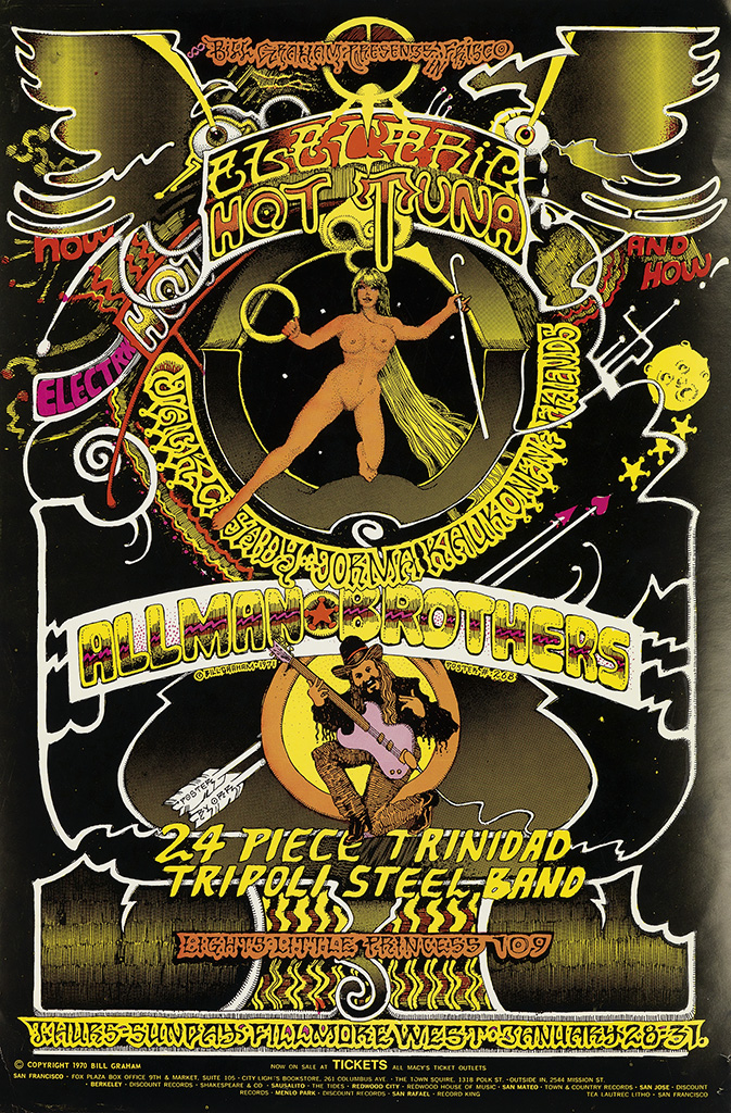 Bill Graham Presents In San Francisco, Electric,HotNow And How Hot Tuna, Jack casdy Jorma kaukonen & Friends Allman Brothers, 24 Piece Trinidad, Tripoll Steel Band, Light Little Princess To 9, Thurs Sunday Fillmore West January 28 31