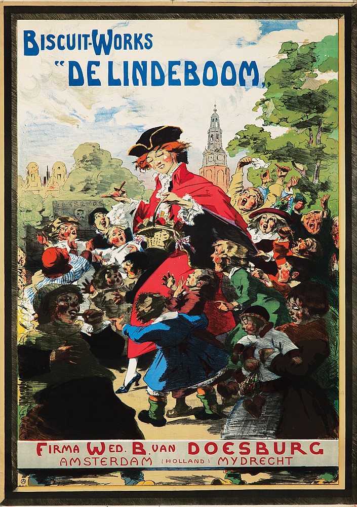 Biscuit-Works, “De Lindeboom”, Firma Wed B.Van Doesburg, Amsterdam (Holland) Mydrecht