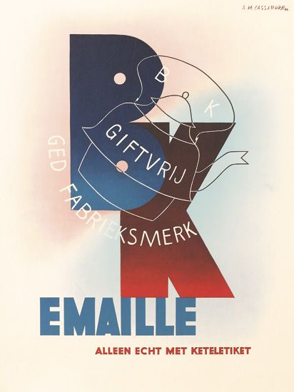 Bk Giftvrij Ged Fabriek Smerk,  Emaille, Alleen Echt Met Keteletiket