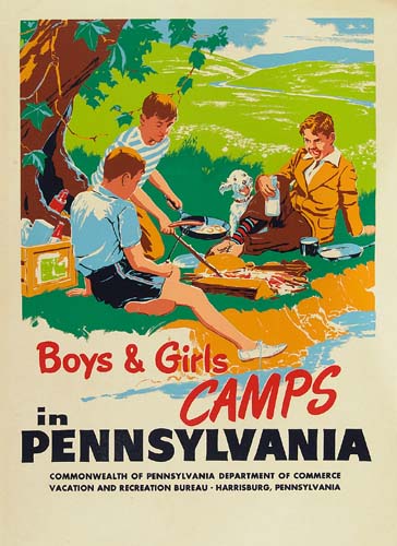 Boys & Girls, Camps, In, Pennsylvania, Commonwealth Of Pennsylvania Department Of, Commerce Vacation and Recreation Bureau-Harrisburg, Pennsylvania