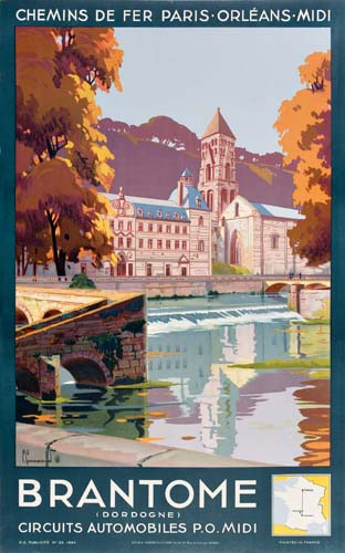 Chemins De Fer Paris Orleans-Midi, Brantome (Dordogne), Circuits Automobiles P.O.Midi