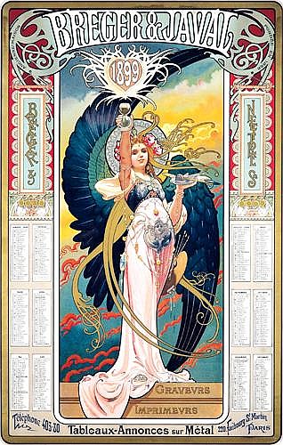 Breger & Javal, 1899, Gravavrs, Lmprimevrs, Thicconc 403.30 Tablcaux Annonccs Sur Mctal No, Paris