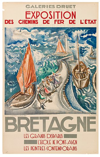 Galeries Druet, 20 rue Royale 20, Exposition, Des Chemins De Fer De L’Etat, Du 29 Mala Juin 1937, Bretagne, Les Grands Disparus, L’Ecole De Pont-Aven, Les Peintres Contemporains