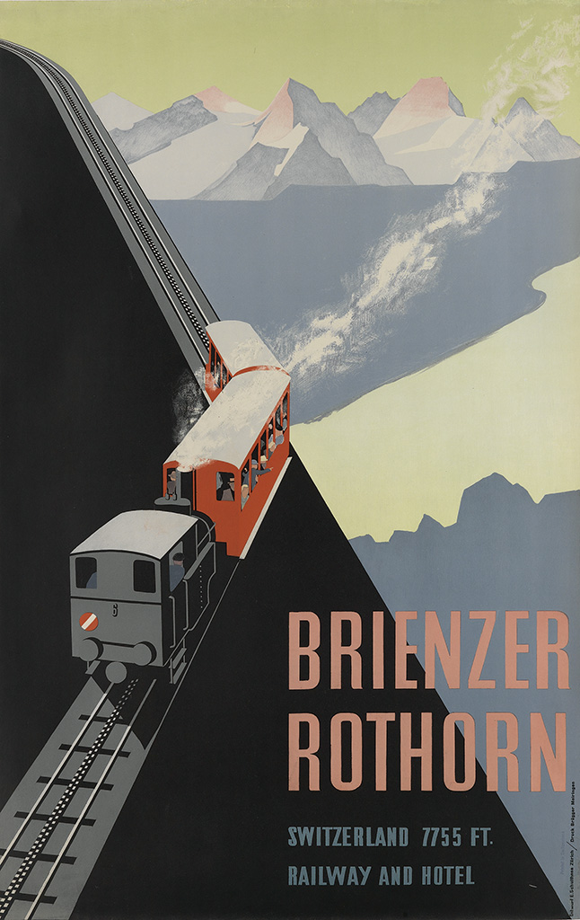 Brienzer, Ro Thorn, Switzerland 7755 Ft. Railway And Hotel