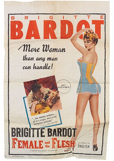 Brigitte Bardot, Mase Waman Than any inan can handle!, Brigitte Bardot Female And The Flesh, English
