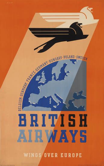 British Airways, Wings Over Europe, Belgium.Denmark.France.Germany.Hungary.Poland.Sweden.