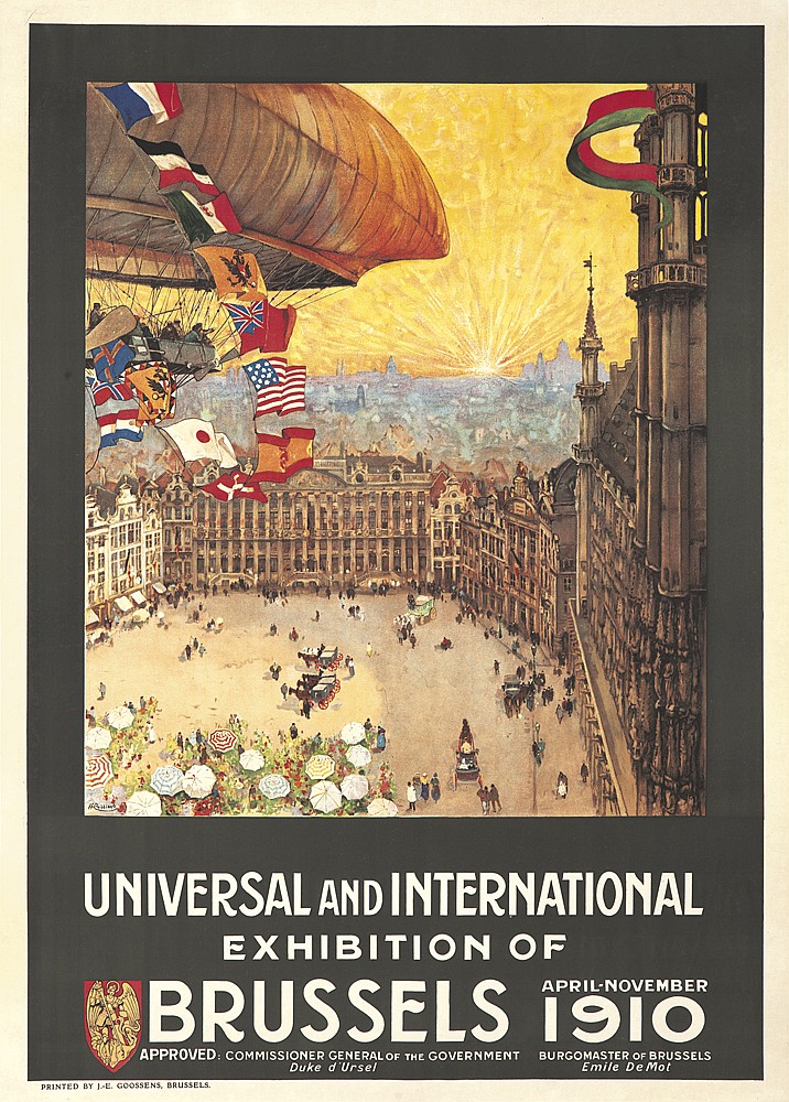 Universal And International, Exhibition Of, April November, Brussels 1910, Approved: Commisiner General Of The Government Burgomaster Of Brussels, Duke D’Ursel Emile De Mot, Priyed J.E. Goossens Brussels.