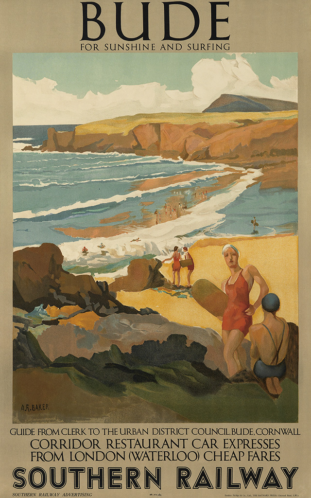 Bude, For Sunshine And Surfing, Guide From Clerk To The Urran Dsstrct Councr Bude Cornwall, Corridor Resturant Car Expresses, From London(Waterloo) Cheap Fares, Southern Railway