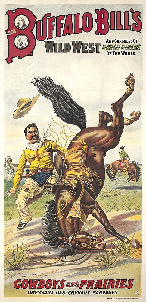 Buffalo Bills, Wild West Rough Riders, And Gonress Of, Of The World, Gowboys Des Prairies, Dressant Des Chevaux Sauvages