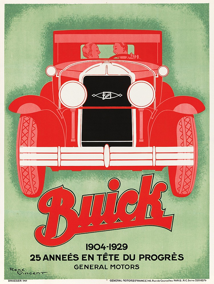 Buick, 1904 1929, 25 Annees En Tete Du Progres, General Motors, Rene, Vincent