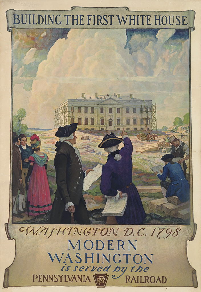 Building The First White House, Washington D.C. 1798 Modern, Washington, Is Served By The, Pennsylvania Railroad,