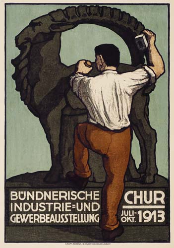 Bundnerische, Industrie=und, Gewarbeusstellung, Chur, Juli, Okt. 913
