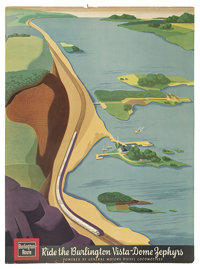 Burlington-Route Ride The Burlington Vista-Dome Zephyrs Powered By General Motors Diesel Locomotives