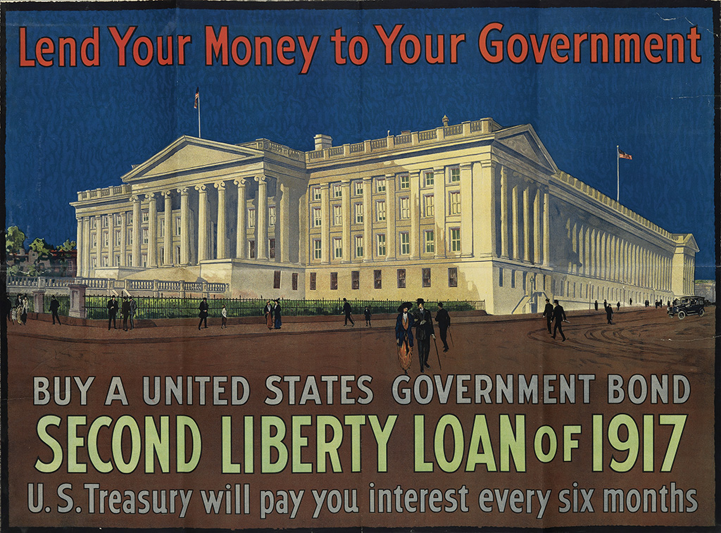 Buy A United States Government Bond, Second Liberty Loan Of 1917, U.S. Treasury Will Pay You Interest Every Six Month