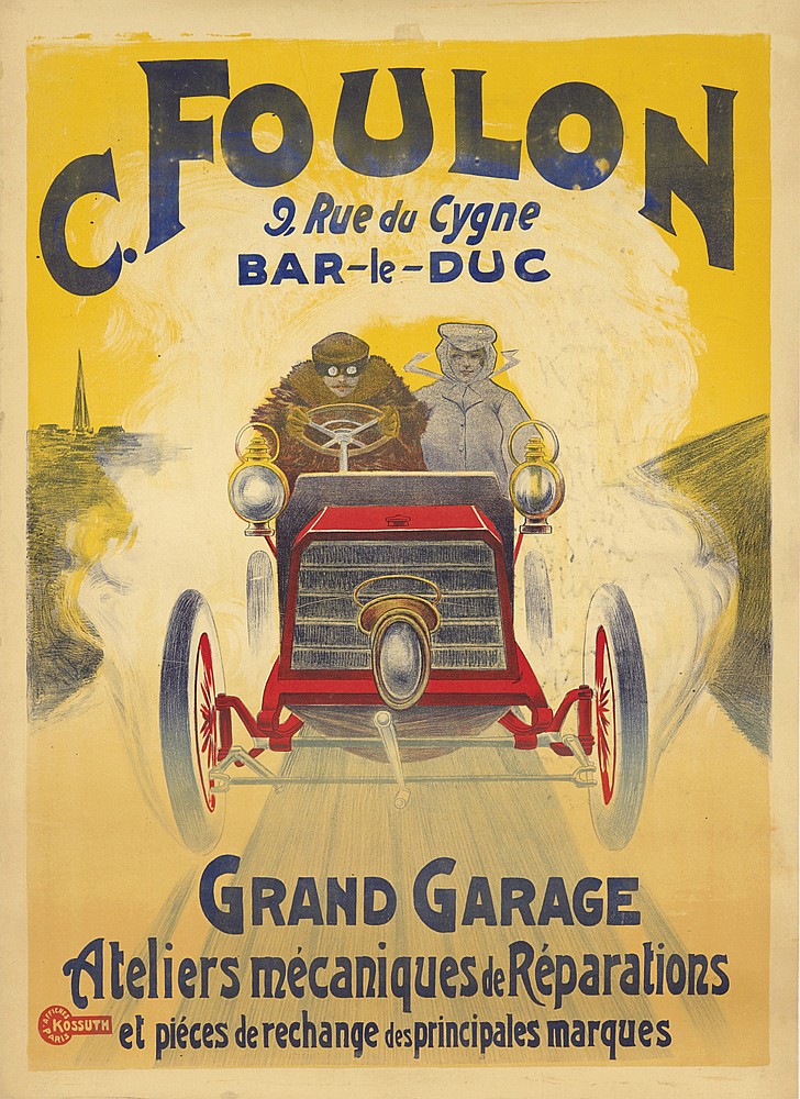 C.Foulon, 9, Rue Du Cygne, Bar Le Duc, Grand Garage, Ateliers Mecaniques De Reparations, Et Pleces De Rechange Des Principales Marques