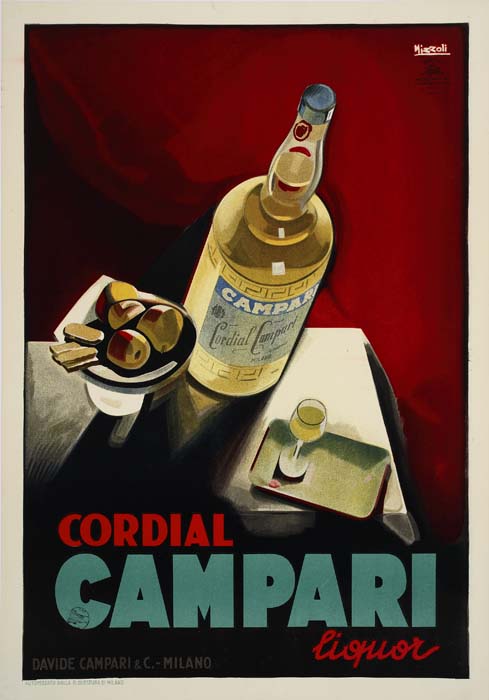 Cordial Campari lioruor, davide campari & c. Milano.