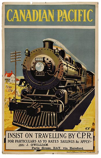 Canadian Pacific, Insist On Travelling By C.P.R., For Particulars As To Rates Sailings &c Apply:-, J. Gwilliam, Paris House Hay. Via Hereford