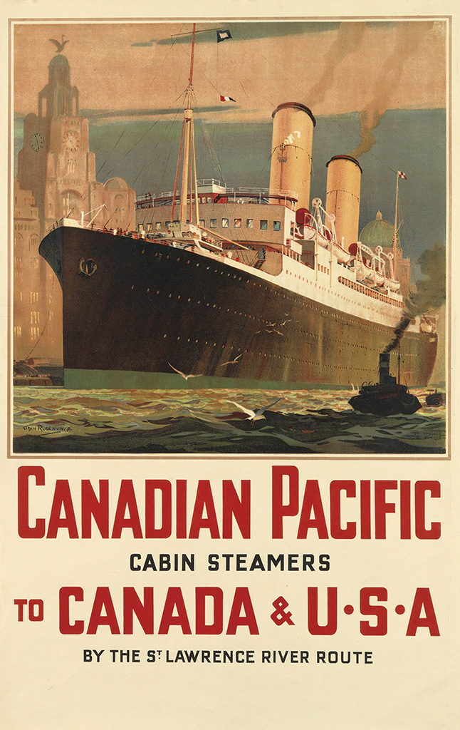 canadian pacific, cabin steamers, to canada & u.s.a by the st. lawrence river route
