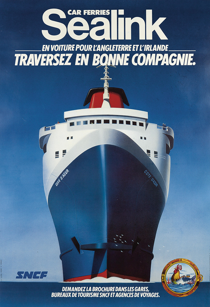 Car ferries, Sealink, En Voiture Pour L’Angleterre Et L’irlande, Traversez En Bonne Compagnie, Sncf, Demandez La Brochure Dans Les Gares, Bureaux De Tourisme Sncf Et Agences De Voyages