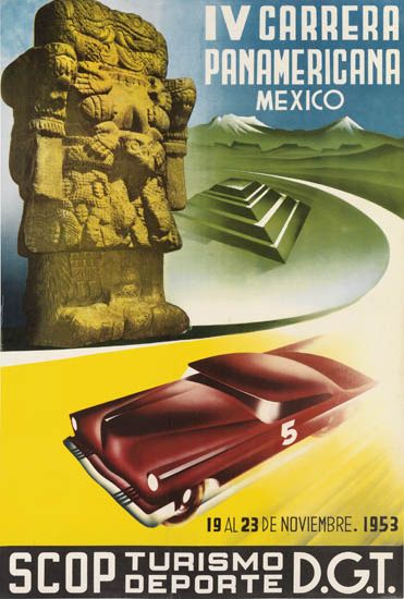 Carrera Panamericana Mexico, 19 Al 23 De noviembre. 1953, Scop Turismo Deporte D.G.T