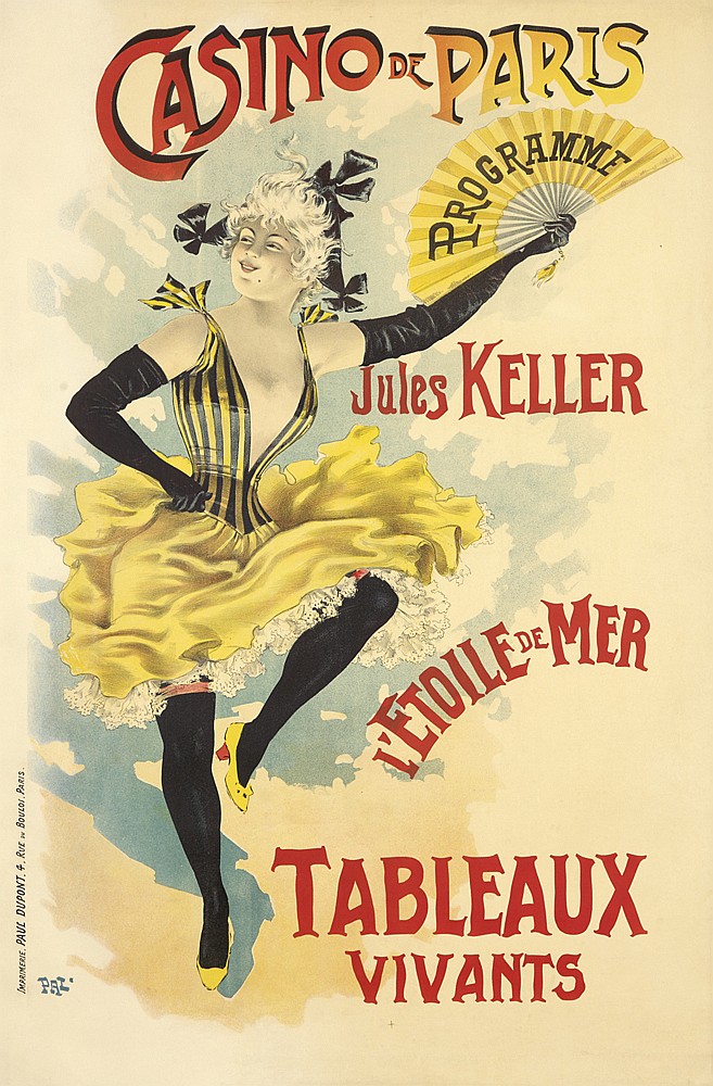 Casino De Paris, Programme, jules keller, I’ etolle de mer,  Tableaux, Vivants, pal, lmprwmere paul dupont .4. rue du bouloi paris.