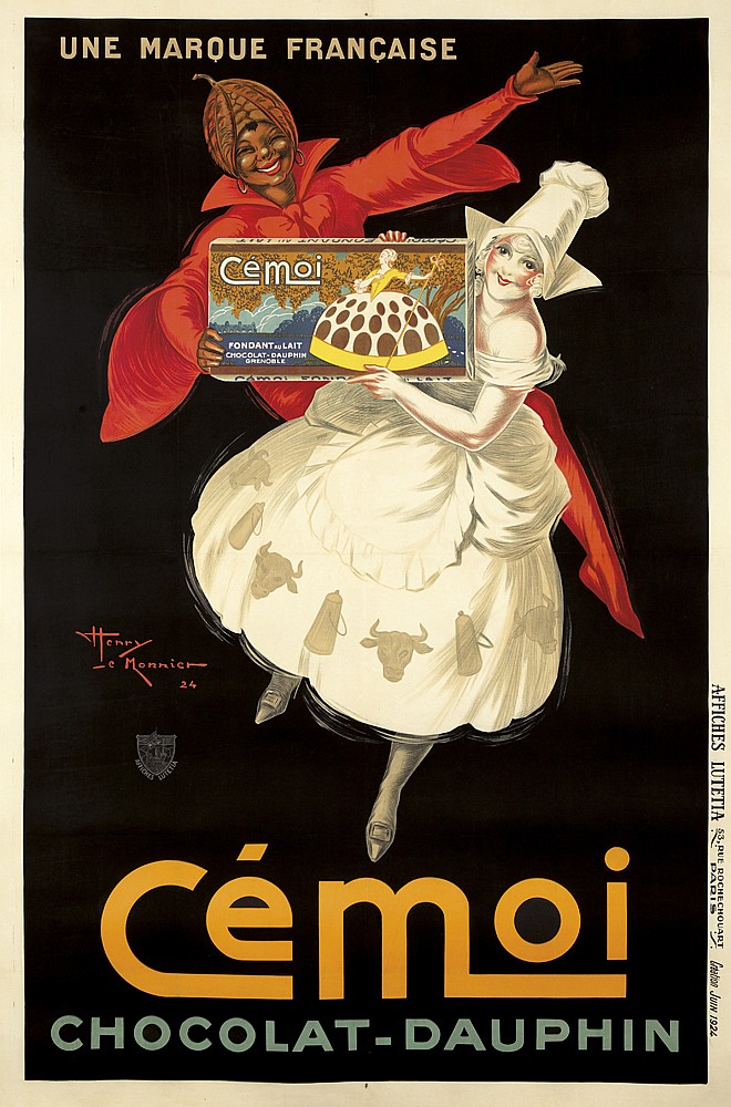 Une Marque Francaise, Cemoi, Fondant Au Lait, Chocolat Daluphin, Cemoi, Chocolat   Dauphin, Affiches Lutetia 53. Rue Rochechocolart, Paris, Juin 1934
