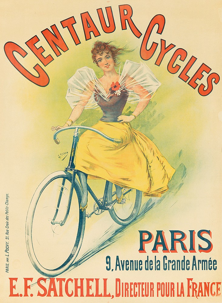 Centaur Cycles, Paris, 9.Avenue DelaGrande Armee, E.F.Satchell, Directeur Pour La France, Paris Ipm L..Pochy.21Rue Creie Des Pelils.Champs.