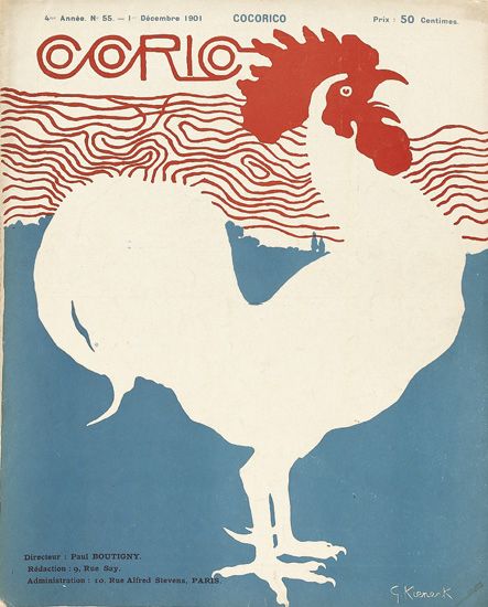 4 Annee N 55-1 decembre 1901 Cocorico Prix 50 Centimss, ccrio, Direcieur Paull Boutigny, Rcdaction 9, rce Say  To Rue Aefred Stevene Paris