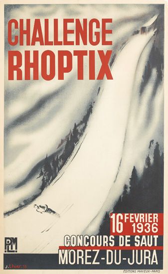 Challenge Rhoptix, PLM 16 Fevrier 1936, Concours De Saut, Morez-Du-Jura
