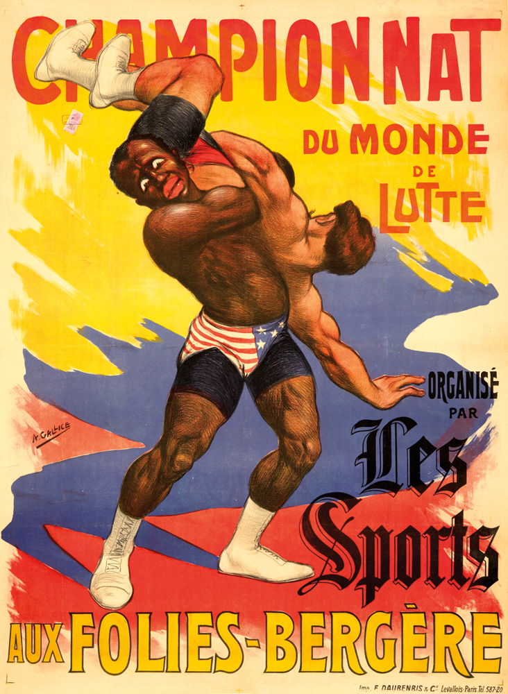 Championnat, du Monde, de, Lutte, Organise Par, flag shorts, AuxFolies Bergere