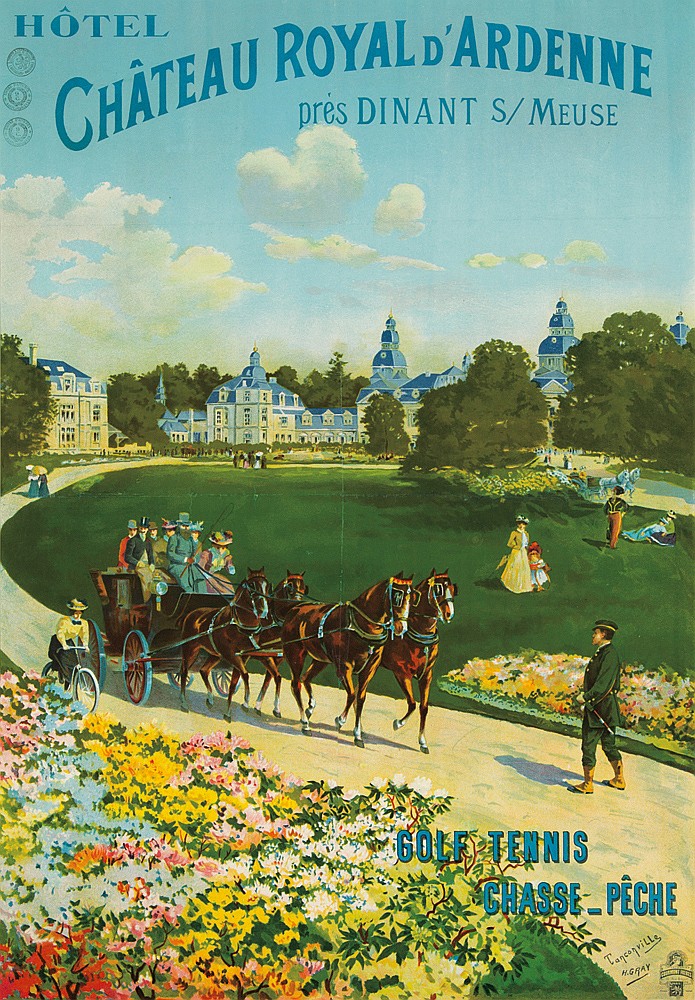 Hotel, Chateau Royal dArdenne, pres Dinant s/Meuse, Golf Tennis, Chasse Peche, Tanconville, H.Gray