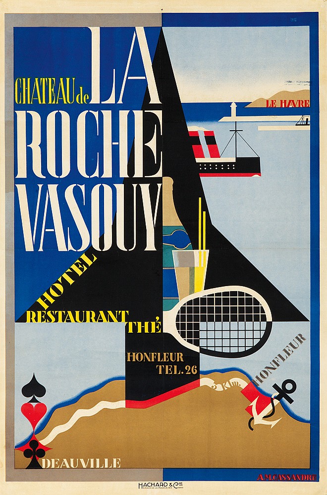Chateau de la, Roche, Vasouy, Le havre, Hotel, Restaurant, The, Honfleur, Tel.26, Honfleur, Deauville, Hachard & Cie, A.M. Cassandre