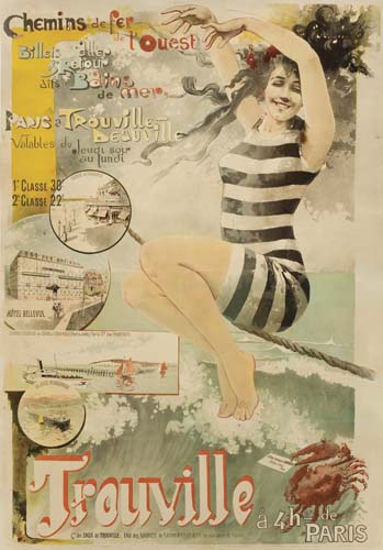 Chemin De Fer, De Louest, Billsis Dllep, Etour, Difs Bains, De Me, Paris Trouville-, Deauville, Votables Do, 1: Classe 30, 2 Classe 22, Trouville, A 4h-De Paris