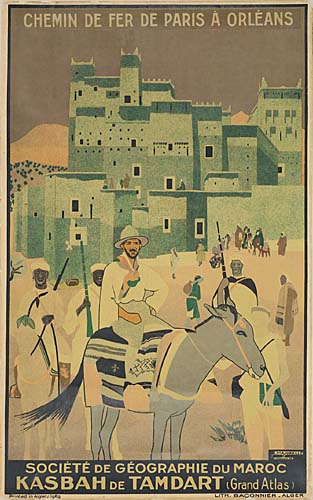 Chemin De Fer De Paris A Orleans, Societe De Geographie Du Maroc, Kasbah De Tamdart ( Grand Atlas), Lith Baconnier Alder