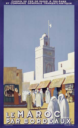 Chemin De Fer De Paris A Orleans, Et Compagnie Generale, Transatlantique, Le Maroc, Par Bordeaux