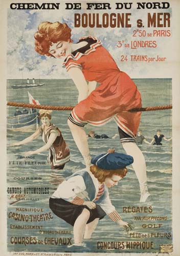 Chemin De Fer Du Nord, Boulogne S. Mer, 2N 50 De Paris, 3 De Londres, 24 Trains Par Jour, Fete Fleurie, Courseo, Oanots Autogmobiles, Magnifique, Casino-Theatre, Etablissenent, D Htodhotheflapie, Courses De Cheuaux, Regates, Nr Aux Pigeons, Golf, Fete Des Fleurs, Concours Hippique