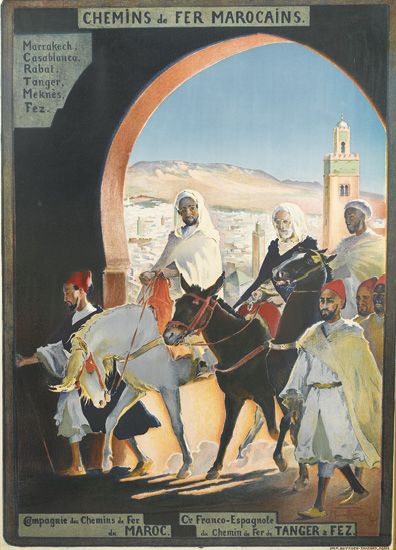 Chemins De Fer Marocains, Marrakech. Casablanca Rabat Tanger Meknes Fez, Mpagnie Chemins Far Maroc Cv Franco-Espagngle Chemin & Fer De Tanger Fez