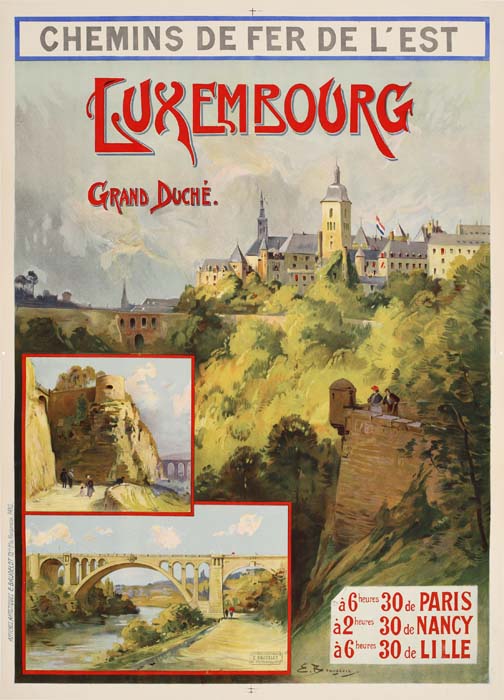 Chemins De Fer De L’est, Luxembourg Grand Duche, A6 30 de Paris, a2 30 De Nancy, a6 30 de Lille