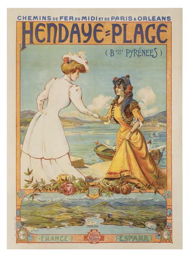 Chemins De Fer Du Midi Et De Paris A Orleans, Hendaye=Plage, ( B Pyrenees), Crance Espana