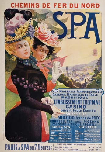 Chemins De Fer Du Nord, Spa, Eaux Minerales Ferrugineuses &, Gazeuse Naturelle De Table, Magnifique, Etablissement Thermal, Casino, Ouvert Toute L’Annee, Saison D’ Ete, 500.000 Francs De Prix, Courses. Tir Aux Pigeons, Concours Hippique Regates, Paris A Spa, Paris, Spa, Pepinster, Liege, Paris, Paris A Spa En 7 Heures 1/2, Prix Des Billits De Paris Spa, Billets Simples &, 29.75, 64.70, 42.55