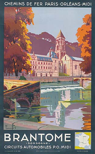 Chemins De Fer Paris· Orleans· Midi, Brantome, (Dordogne), Circuits Automobiles P. O. Midi