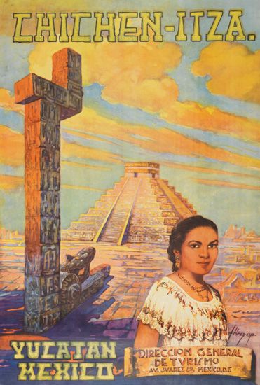 Chichen-Itza, Yulatan Mexico, Direcclon General, De Tvrismo Av. Jvarez Mexico. Dr