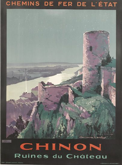 Chemins De Fer De L’etat, Chinon, Ruines Du Chateau