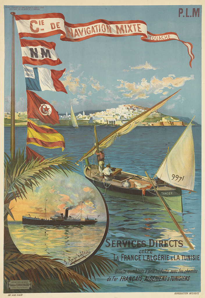 Cie De Naviga, Mixte Touache, NM, 9971, Services Directs, la france lalgerie & la tunisie, billets combines a prix redults avec les chemins de fer francais algeriens & tunisiens