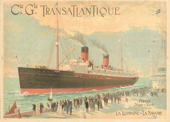 Cie.Gle.Transtlantique Havre New-York La Lorraine-La Savoie