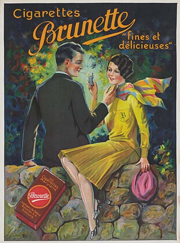 Cigarettes, Brunette, “Fines Et, Delicieuses”, 20 Cyaarelles, Maryiand, Soleure