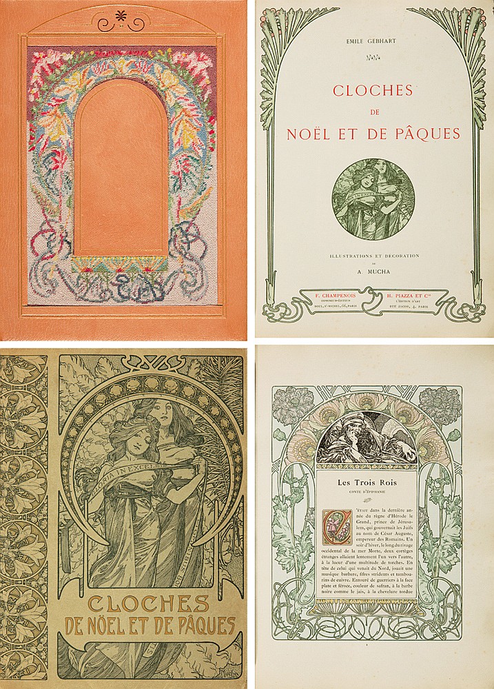 Emile gebhart, cloches, de, noet et de paques, illusthations et decoration, a mucha, f. champenos h. plazza ey cie, paris, les trois rois, conts, etait la der an-, du rigne le, grard, augerte, des remains, l’a, de la dcus, cortinges, kntcment, la, moltirude de. ea, du need