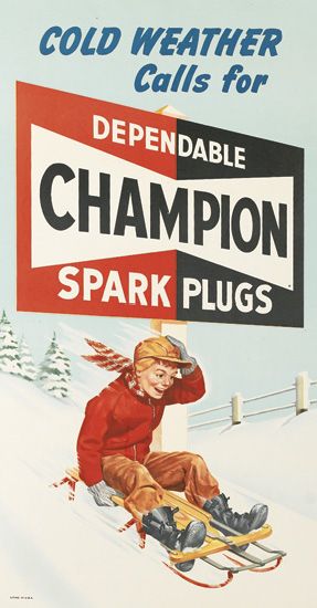 Cold Weather Calls For, Dependable Champion Spark Plugs