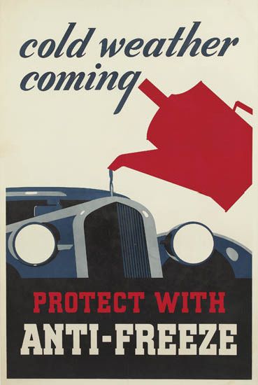 Cold Weather Coming, Protect With, Anti-Freeze